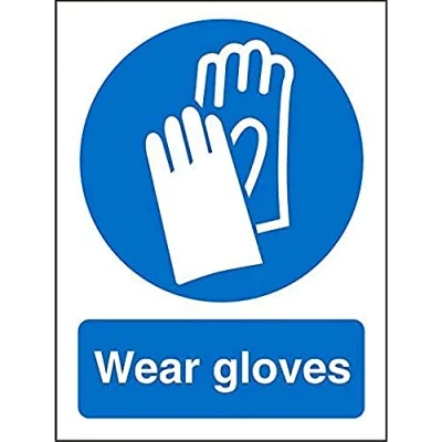 Image of Seco Wear Gloves Sign, 150mm x 200mm 1mm Semi Rigid Plastic