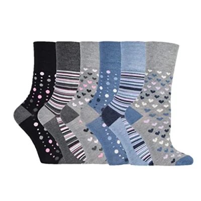 Image of 6 Pairs Gentle Grip Bamboo socks (RM35/RM36)