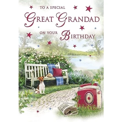 Image of Regal Publishing Traditional Birthday Card Great Grandad 9 x 6 inches Piccadilly Greetings