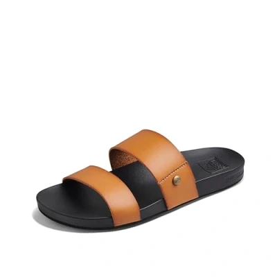 Image of Reef Womens Cushion Vista Cognac Black Sandals Size UK 5