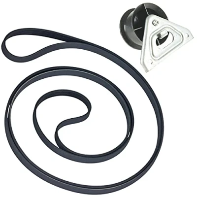 Image of SPARES2GO 1991 H6 Drive Belt + Pulley Jockey Wheel for Creda TCR2 TCS3 WT6011 Tumble Dryers