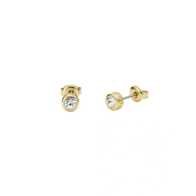 Image of Ted Baker Sinee Mini Crystal Stud Earrings For Women (Gold/Crystal)