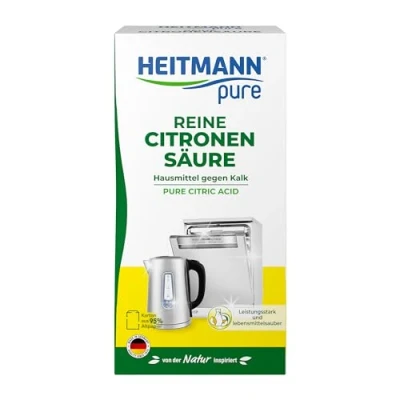 Image of HEITMANN Pure Citric Acid Powder: Ecological Organic decalcifier, Cleaner for Kitchen &amp; Bath, 1x 350g