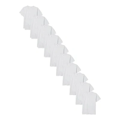 Image of Fruit of the Loom Men&#039;s Valueweight Short Sleeve T Shirt Pack 10, Heather Grey, X Large