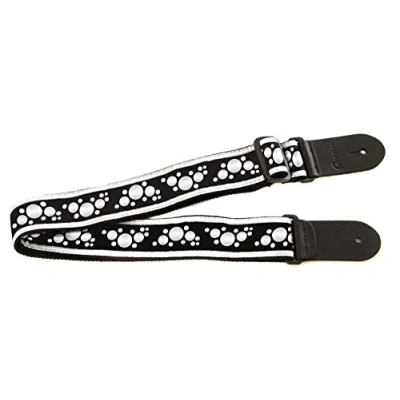 Image of Ovation guitar straps, nylon signature &quot;multi soundhole&quot;, black