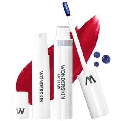 Image of Wonderskin Wonder Blading Lip Stain Peel Off and Reveal Kit Long Lasting, Waterproof Red Tint, Transfer Proof Natural Makeup (Divine)