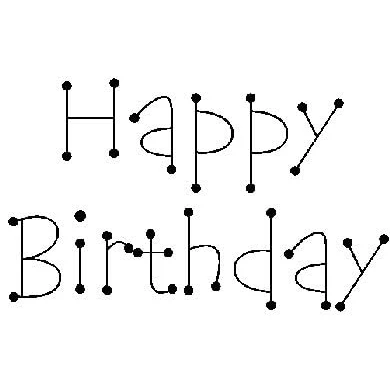 Image of Art Stamps Dot Birthday Stamp, Black