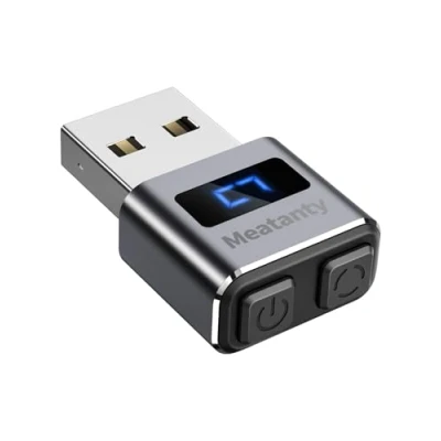Image of meatanty Metal Tiny Mouse Jiggler, USB Mover Undetectable, Automatic Wiggler with Screen, 3 Modes Moving Device, Mini Shaker Giggler Toggler Juggler Keep Computer Laptop Awake Office Gray