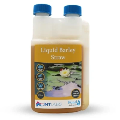Image of NT Labs Pond Barleyclear, Liquid Barley Straw, Natural Controlof Green Algae and Blanket Weed in Ponds, Targets Water, by Consuming Phosphates Water(250 ml)