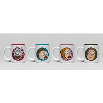 Image of GB eye Rick &amp; Morty Characters Set of 4 Espresso Mugs