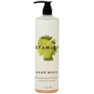 Image of BRAMLEY Hand Wash 1 Litre 100% Natural Fragance Lavender, Geranium &amp; Petitgrain Essential Oils Liquid Soap Vegan and Cruelty Free