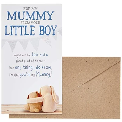 Image of Mummy Birthday Card From Little Boy, Son, Son Card, Greetings Snuggly Bumpkins 165 x 240 mm