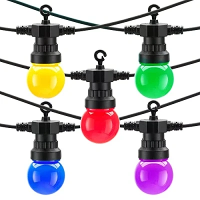 Image of Auraglow Coloured LED Bulb Festoon String Light Set (5m of 10 Lights, 1 Plug &amp; 5m Cable)