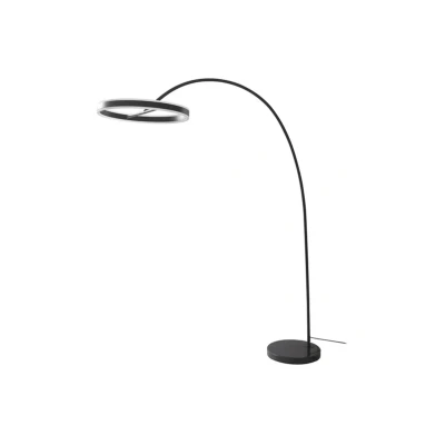Image of Lucande LED arc floor lamp Yekta, 3 stepdim, black