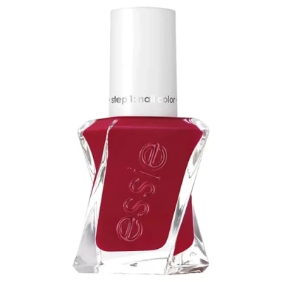 Image of Essie Gel Couture Nail Polish, Longlasting, Chip Resistant, No UV Lamp Required, Paint the Gown Red, 13.5 ml