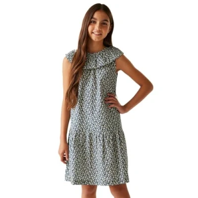 Image of Regatta Girls Orla Kiely Sleeveless Dress Jasmine Flower Blue, Size: 13 Years