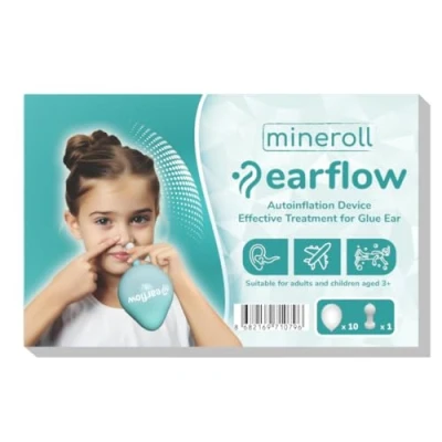 Image of EARFLOW Autoinflation Device for Glue Ear Treatment, Eustachian Tube Unclogger, Nasal Balloon Kids and Adult, Earf Relief Drug Free Solution, Includes 10 Medical Balloons