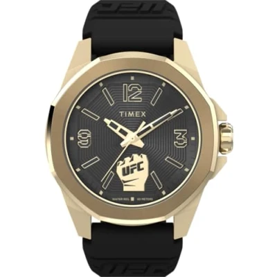 Image of Timex Ufc Prospect Mens Black Watch TW2W73600 Rubber One Size