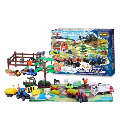 Image of Maisto MINI Working MACHINES Farm ADVENT CALENDAR With 6 Die Cast Vehicles