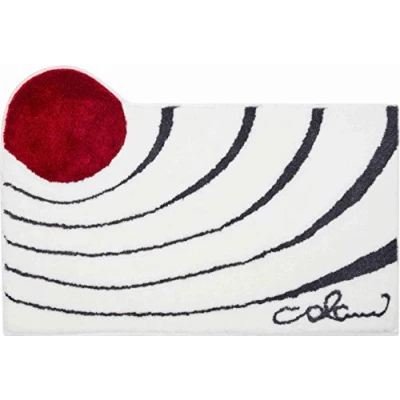 Image of Grund Designer Bath Mat COLANI, Ultra Soft and Absorbent, Anti Slip, 5 Years Warranty, Colani 2, 60x100 cm, White
