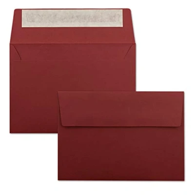 Image of Neuser colourful, self adhesive C6 envelopes, 162 mm x 114 25 Umschläge dark red