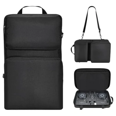 Image of Growalleter DJ Travel Bag for AlphaTheta DDJ FLX2, Carrying Case Pioneer FLX2/DDJ 200/DDJ WeGO4, Portable Protective Hercules Inpulse 200/Inpulse200 MK2 38.5x24.5x6.5cm (Flx2)