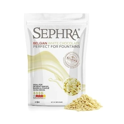 Image of Sephra Belgian Couverture Fountain Ready Chocolate Callets White 2.5kg