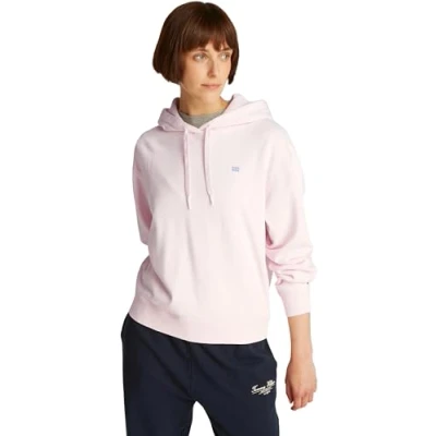 Image of Tommy Hilfiger Contrast FLAG Hoodie Sweatshirt, Women&#039;s, Size: Medium, Light pink