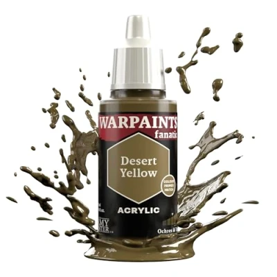 Image of The Army Painter, Warpaints Fanatic Desert Yellow Single Acrylics, Miniature Hobby Painting, Quality Paint for Wargaming
