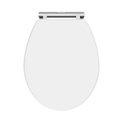 Image of Balterley Traditional Soft Close, Top Fix Wooden Toilet Seat (Suitable for Kinston Toilets) Satin White
