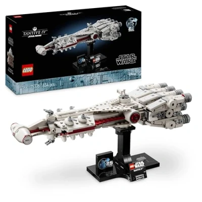 Image of LEGO Star Wars Tantive IV Set, Collectible 25th Anniversary Starship Model Kit for Adults to Build, Iconic Vehicle from A New Hope, Memorabilia Home, Office Décor Gifts Men, Women &amp; Fans 75376