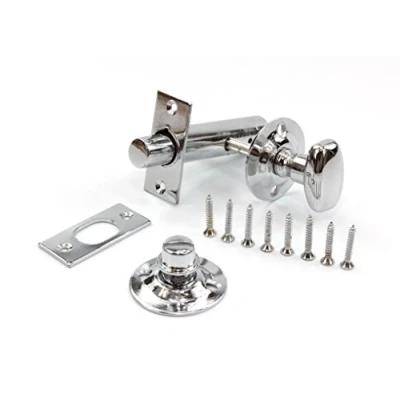 Image of MP Smith Door Fitting Swivel Bathroom Lock Privacy Thumb Turn Security Bolt with Emergency Coin Release, 60 mm, Polished Chrome