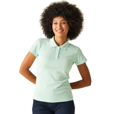 Image of Regatta Womens Maverick V Für Damen Polo Shirt, Aqua, 20 UK