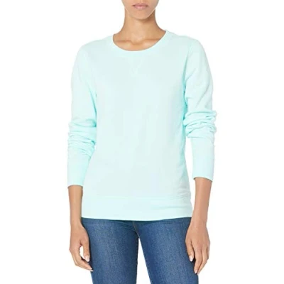 Image of Amazon Essentials Women&#039;s French Terry Fleece Crewneck Sweatshirt (Available in Plus Size), Aqua Blue, M
