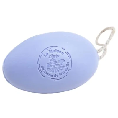 Image of La Maison du Savon de Marseille French Soap on a Rope Enriched with Organic donkey milk 175g Lavender Fragrance