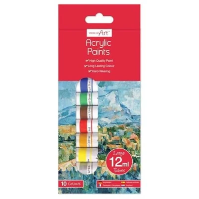 Image of CELINO making your day 10 Acrylic Paint Set Colour Paints Tube Painting Artist Art Craft Activity 12ml
