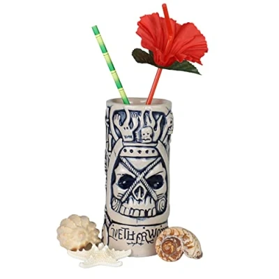 Image of Vejo Valle No.24 Tiki Monster 15.75oz / 450ml Single Ceramic Cocktail Mugs, Drinkware