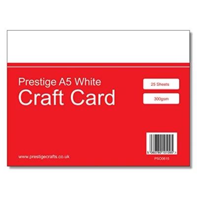 Image of Prestige A5 White 300gsm Card for Crafting Pack x 25 Sheets