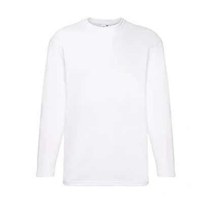 Image of Fruit of the Loom 61 038 0 Long Sleeved T Shirt White Small