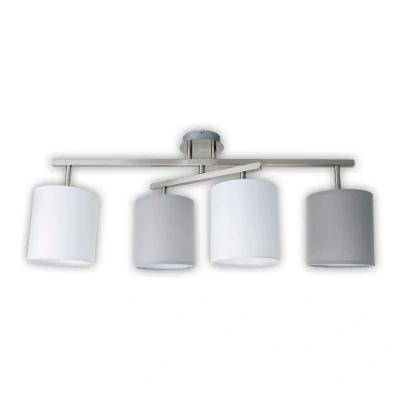 Image of Näve Tilde ceiling light 4 bulb, grey/white