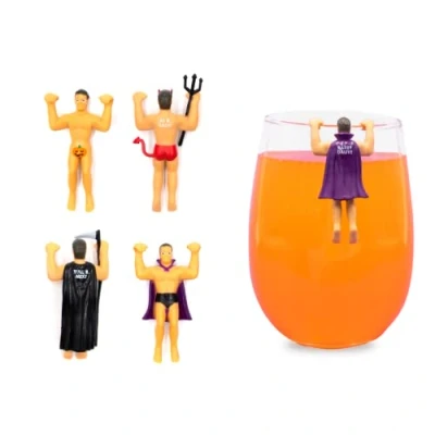 Image of NPW Monster Reusable Drink Markers Original Drinking Buddies &amp; Wine Glass Charms for Parties Halloween Party, Girls&#039; Nights More, Spooky Halloween, Novelty Gifts (4 Count)