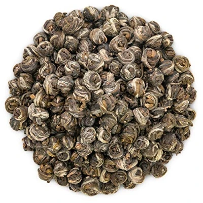 Image of Oriarm 2024 Jasmine Pearls Tea Loose leaf Chinese Dragon Green Leaves 1st Grade Brew Hot or Iced 250g Ziplock Resealable Bag