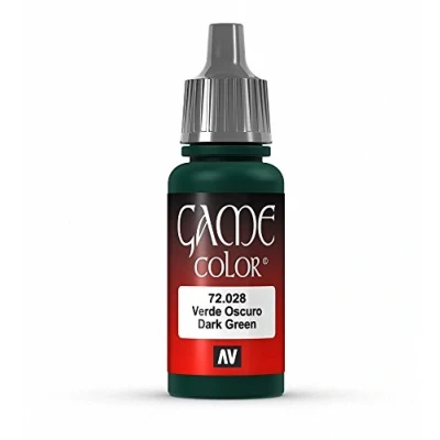 Image of Vallejo VJ72028 Game Color 17 ml Acrylic Paint Dark Green