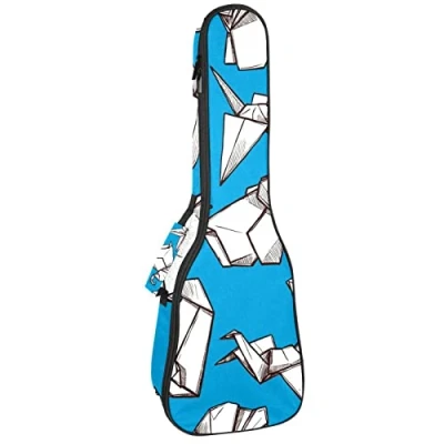 Image of Tenor Ukulele Gig Bag Waterproof Case Padded Backpack, Great for Soprano Concert (21/23/24 in) Blue