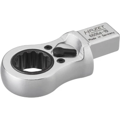 Image of Hazet 19 mm/14 x 20 Ratcheting Insert Box End Wrench Black/Silver