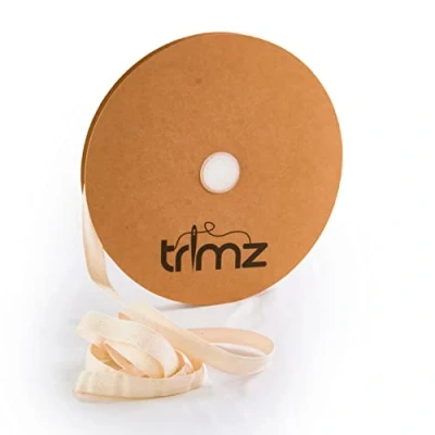 Image of Trimz 100% Cotton Herringbone Tape, Natural, 25mm x 50m
