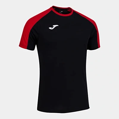 Image of Joma Men&#039;s Eco Championship Short Sleeve T Shirt, Black Red, M