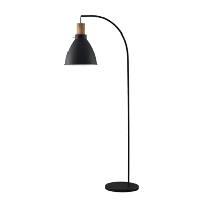 Image of Floor Lamp &#039;Trebale&#039; (Scandinavian) in Black Made of Metal for e.g. Living Room &amp; Dining (1 Light Source, E27) from Lindby Standard