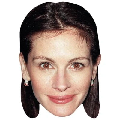 Image of Julia Roberts (00s) Celebrity Mask, Flat Card Face, Fancy Dress Mask