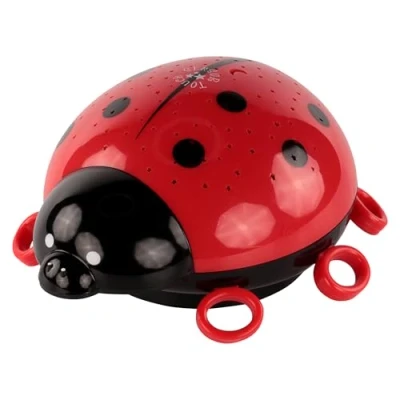 Image of ANSMANN Starlight ladybird LED starry sky projector night light lamp sleeping aid for baby/children/adults, or even as a nursing tested materials, red